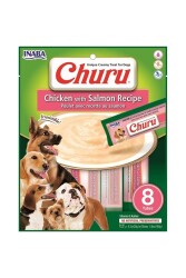 Ciao Churu Somonlu ve Tavuklu Tamamlayıcı Köpek Ödül Maması 8 X 20 gr - Ciao