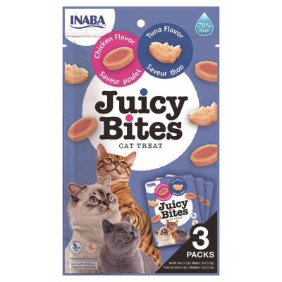 Ciao Juicy Bites Tavuklu ve Tuna Balıklı Kedi Ödül Maması 3 X 11,3 gr - 1