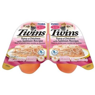 Ciao Twins Churu Balıklı Somonlu ve Tavuklu Kedi Ödül Jölesi 2 X 35 gr - 1