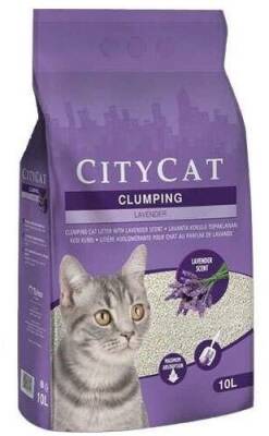 City Cat Lavanta Kokulu Topaklaşan Bentonit Kedi Kumu 10 lt - 1