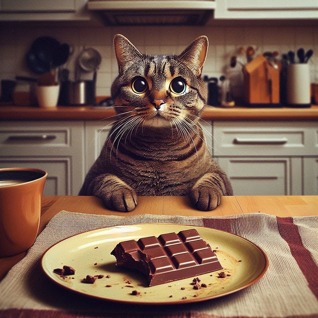 kediler için zararlı 5 yiyecek çikolata