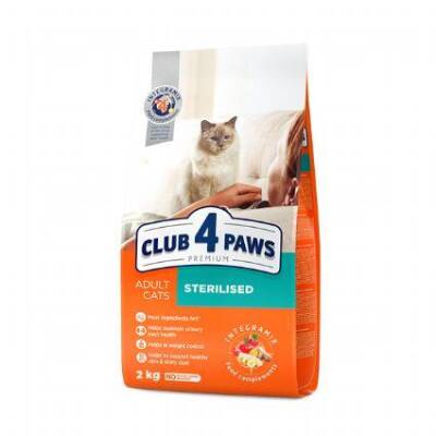 Club 4 Paws Premium Tavuklu Kısırlaştırılmış Yetişkin Kedi Maması 2 kg - 1