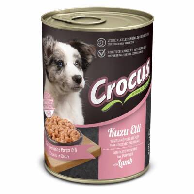 Crocus Yavru Köpek Kuzu Etli Yaş Mama 400 gr - 1