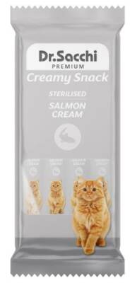 Dr.Sacchi Creamy Sıvı Kısırlaştırılmış Somonlu Kedi Ödülü 4 Lü - 1