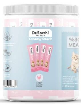 Dr.Sacchi Creamy Sıvı Tavuklu Yavru Kedi Ödülü 30 Adet - 1