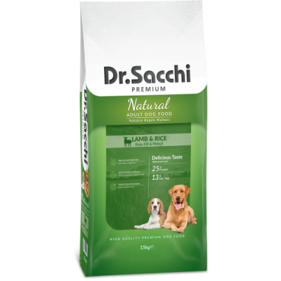 Dr.Sacchi Premium Natural Lamb & Rice Yetişkin Köpek Maması 15 kg - 1