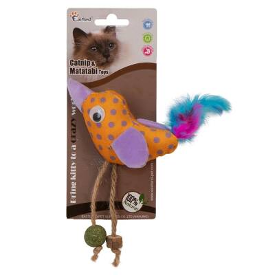 Eastland Matatabi ve Catnipli Peluş Kuş Kedi Oyuncağı 12 cm - 1