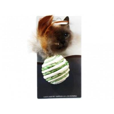 Eastland Tüylü Doğal Kedi Oyun Top 4,5 cm - 1