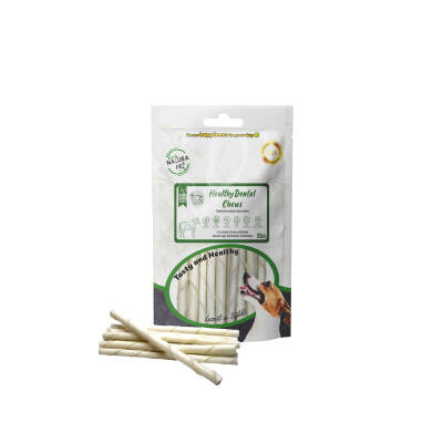 Eco Natura Pet Healty Dental Chews Beyaz Burgu Kemik 13 cm 25'li 150 gr - 1