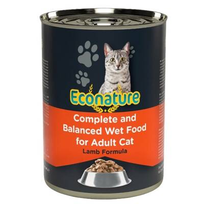 Econature Kuzu Etli Yetişkin Kedi Konservesi 400 gr - 1