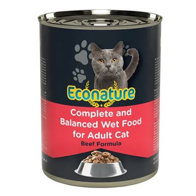 Econature Sığır Etli Yetişkin Kedi Konservesi 400 gr - 1