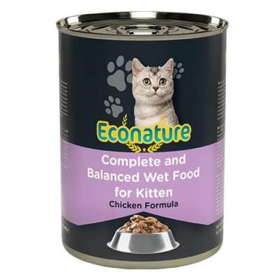 Econature Tavuk Etli Konserve Yavru Kedi Maması 400 gr - 1