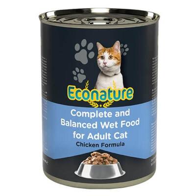 Econature Tavuk Etli Konserve Yetişkin Kedi Maması 400 gr - 1