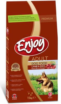 Enjoy Kuzu Pirinçli Yetişkin Köpek Maması 15 kg - 1