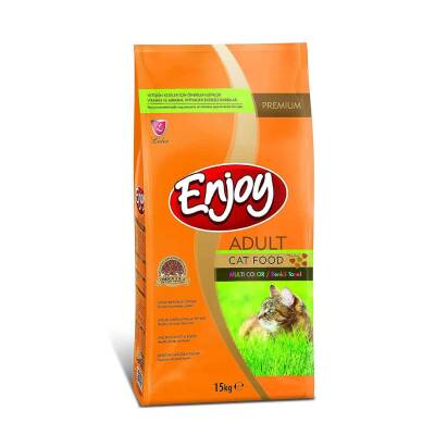 Enjoy Multicolor Renkli Tavuklu Yetişkin Kedi Maması 15 kg - 1