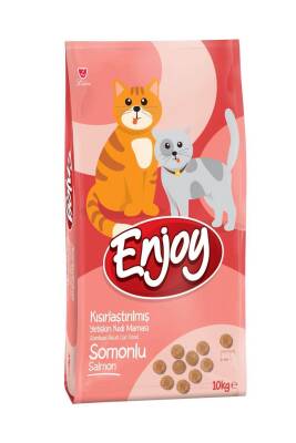 Enjoy Somonlu Kısırlaştırılmış Yetişkin Kedi Maması 10 kg - 1
