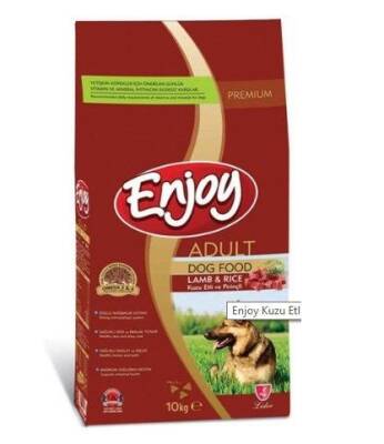 Enjoy Yetişkin Kuzu Etli Pirinçli Köpek Maması 10 kg - 1