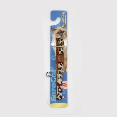 EuroCat Leopar Desenli Yeşil Kedi Tasması - 1