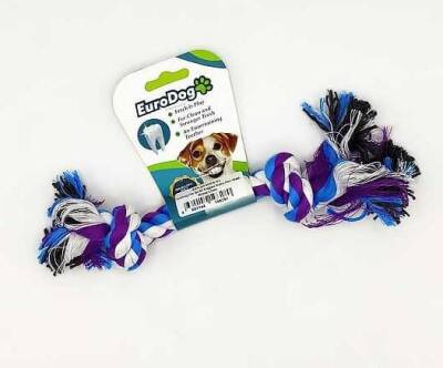 EuroDog İki Düğümlü Kalın Diş Kaşıma İpi Köpek Oyuncağı 15 Cm - 1