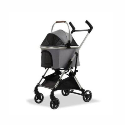 EuroDog Katlanabilir Köpek Arabası Koyu Gri 60x44x100 cm - 1