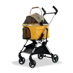 EuroDog Katlanabilir Köpek Arabası Sarı 60x44x100 cm - EuroDog