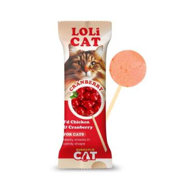 EuroGold Cat LoliCat Kediler İçin Tavuklu Kızılcıklı Lolipop 15'li - 1