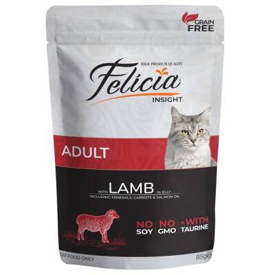 Felicia Pouch Kuzulu Tahılsız Yetişkin Kedi Konservesi 85 Gr - 1