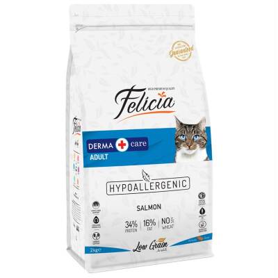 Felicia Somon Balıklı Düşük Tahıllı Hipoalerjenik Kedi Maması 2 kg - 1
