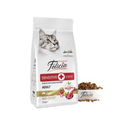 Felicia Yetişkin Kuzu Etli Az Tahıllı HypoAllergenic Kedi Maması 2 kg - 1