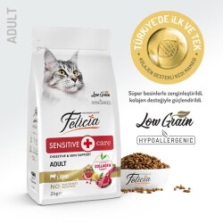 Felicia Yetişkin Kuzu Etli Az Tahıllı HypoAllergenic Kedi Maması 2 kg - 2