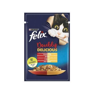 Felix Çifte Lezzet Sığır & Tavuklu Kedi Yaş Mama 85 gr - 1