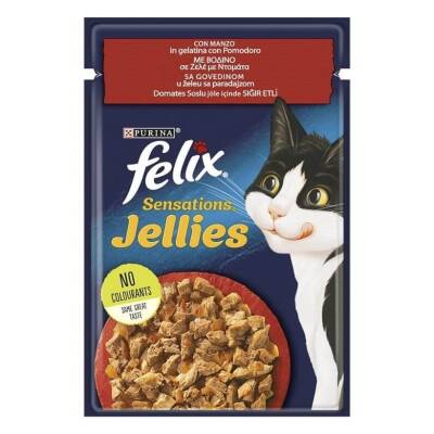 Felix Sensation Sığır & Domatesli Kedi Yaş Mama 85 Gr - 1