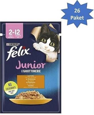 Felix Tavuk Etli Yavru Kedi Yaş Maması 85 gr- 26 Paket - 1
