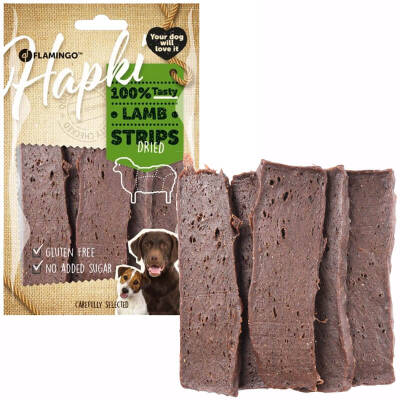 Flamingo Hapki Glutensiz Kuzulu Şerit Köpek Ödülü 85 gr - 1