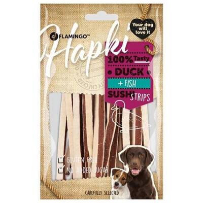 Flamingo Hapki Glutensiz Ördek ve Balıklı Şerit Köpek Ödülü 85 gr - 1