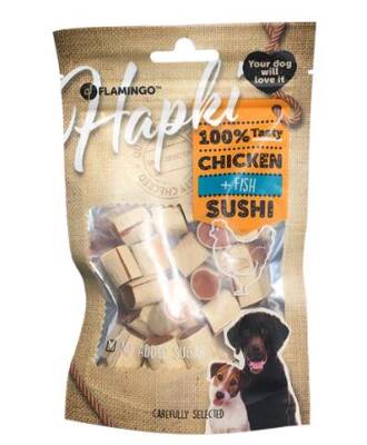 Flamingo Hapki Sushi Tavuk ve Balıklı Glutensiz Köpek Ödül Maması 85 Gr - 1
