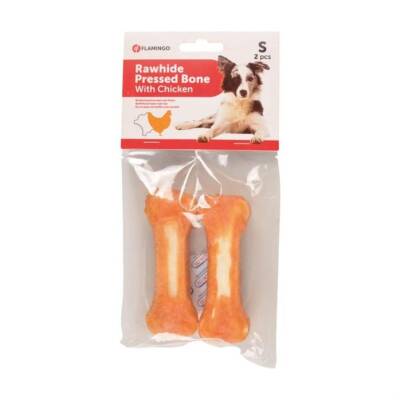 Flamingo Rhide Tavuk Sargılı Kemik Köpek Ödül Maması 2'li 10 Cm 120 Gr - 1
