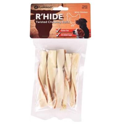 Flamingo Rhide Tavuklu Glutensiz Burgu Köpek Ödül Maması 12 cm 70 Gr 5'li - 1