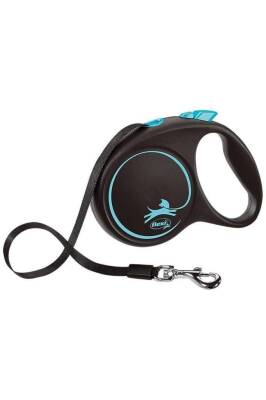Flexi Black Design Mavi 5 mt Şerit Otomatik Tasma Small - 1
