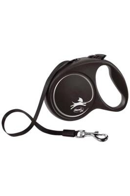 Flexi Black Design Siyah 5 Mt Şerit Otomatik Tasma Large - 1