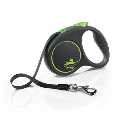 Flexi Black Design Yeşil 5 mt Şerit Otomatik Tasma Large - 1