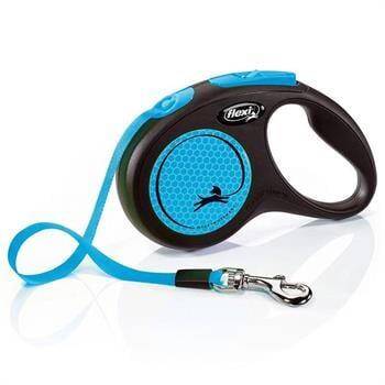 Flexi Neon Şerit Otomatik Köpek Tasması Small 5 mt Mavi - 1