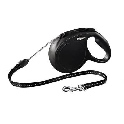 Flexi New Classic İp Otomatik Köpek Gezdirme Tasması Siyah M 8 mt - 1