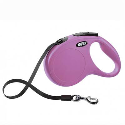 Flexi New Classic Pembe 5 mt Şerit Otomatik Tasma Medium - 1