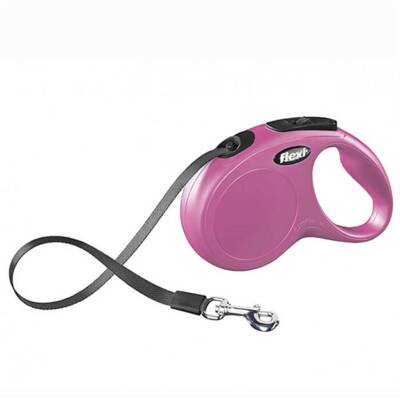 Flexi New Classic Pembe 5 mt Şerit Otomatik Tasma Small - 1