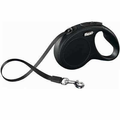 Flexi New Classic Şerit Otomatik Tasma Small Siyah 5 mt - 1