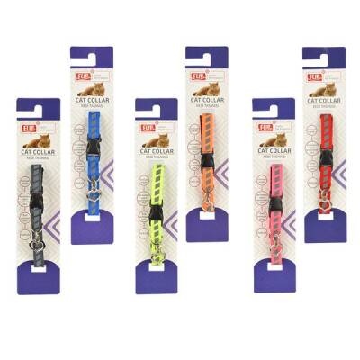 Flip Desenli Reflektörlü Kedi Tasması 1 Adet 20 X 1 cm - 1