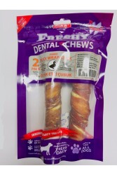 Freshy Dental Ördek Eti Kaplı Beyaz Burgu Kemik Köpek Ödülü 18 cm 2'li - Freshy
