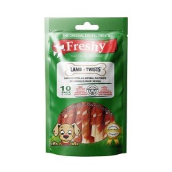 Freshy Kuzu Eti Kaplı Burgu Dental Çubuklar 10 Adet 12 cm 100 gr - Freshy