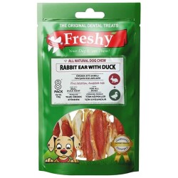 Freshy Ördek Eti Kaplı Tavşan Kulağı Köpek Ödülü 100 Gr - Freshy